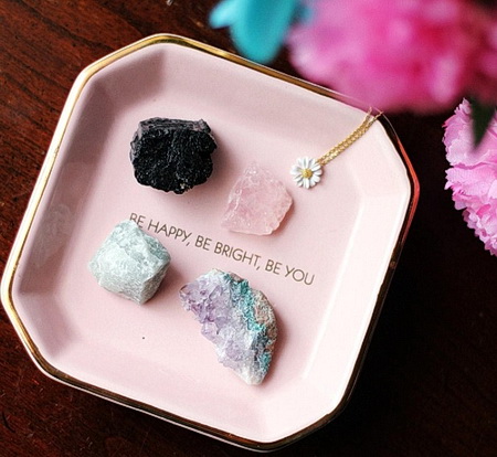 Tourmaline minerals in a box