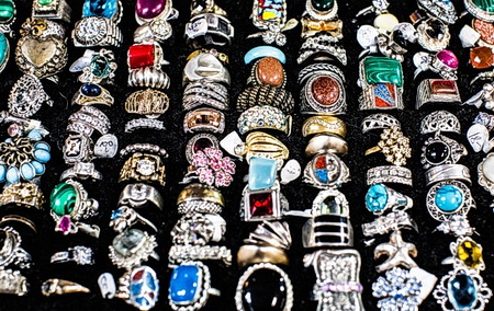 Colored Gem Rings