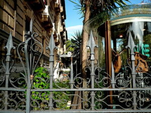 Wrought iron fence. Palermo Italy