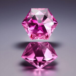 AI-generated image of a pink diamond