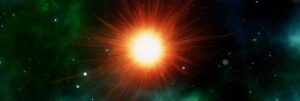 Illustration of a supernova explosion