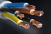 Wires showing copper cables