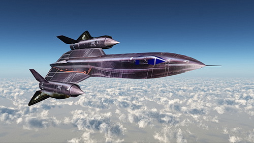 Artist's illustration of the SR-71 aircraft