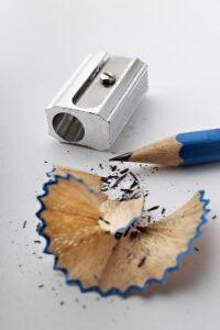 Graphite showing a pencil