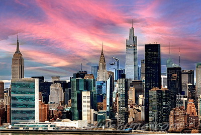 NYC Midtown Skyline Western View