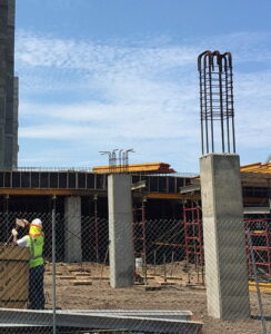 Rebar at construction site on Long Island