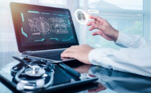 Doctor at a laptop